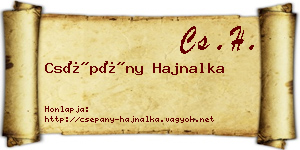 Csépány Hajnalka névjegykártya