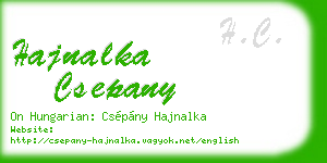 hajnalka csepany business card