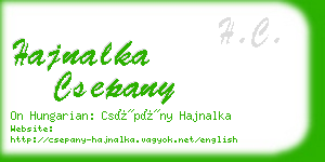 hajnalka csepany business card